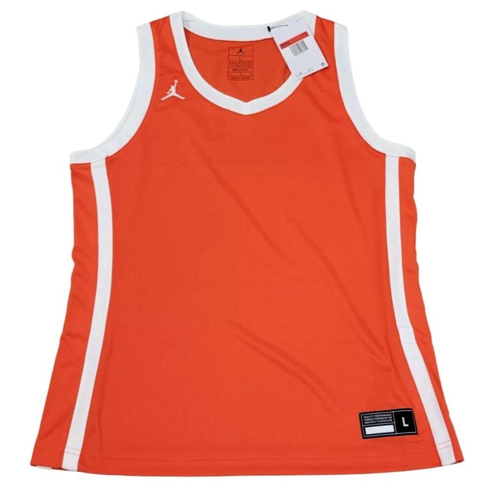 Jordan Jersey Women's Large Orange Jumpman Team Stock New